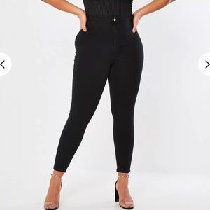 plus size black outlaw high waisted jeggings